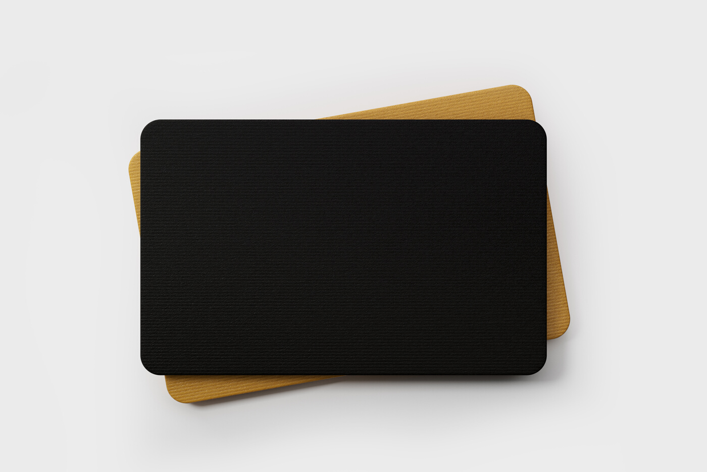 Black And Gold Colored Gift Cards On White Background